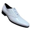 Zapato zanthy shoes de charol blanco modelo 113 calzado para caballero estilo vestir