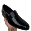 Zapato zanthy shoes de charol negro modelo 02 loafer mocasin slipper calzado para caballero estilo vestir
