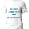 Playera Blanca Personalizada Sublimada cuello redondo Poliester zanthy shoes subli santhy