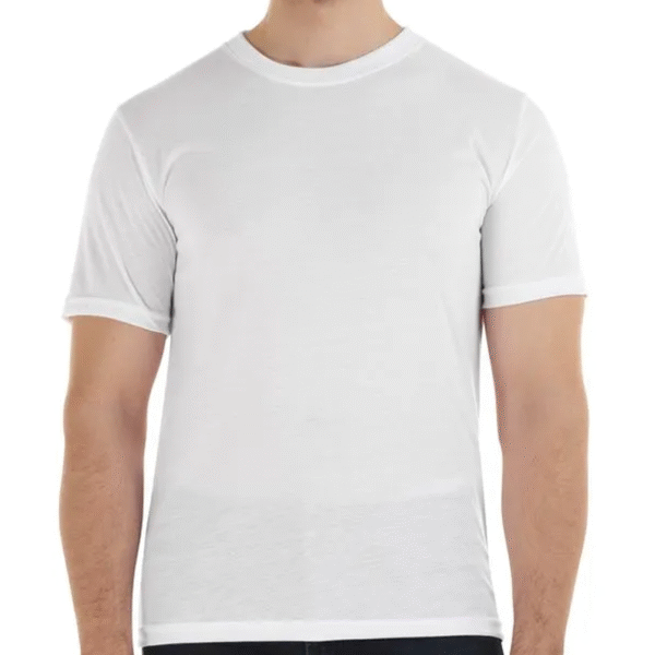 Playera Blanca de Caballero Para Sublimar Poliester zanthy shoes subli santhy