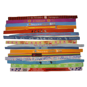 Pulseras Economicas 10 mm de Tela Personalizadas Logo, Marca, Campaña, Xv, Boda, Eventos zanthy shoes subli santhy