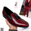 Zapato zanthy shoes slipper charol vino modelo 02 loafer mocasin calzado para caballero estilo vestir