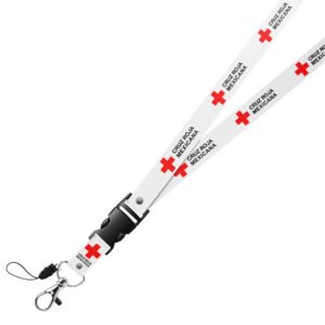 Porta Gafete Lanyard Cruz Roja Portagafete Portacredencial