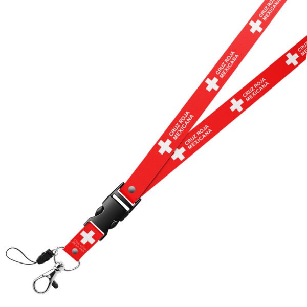 Porta Gafete Lanyard Cruz Roja Portagafete Portacredencial