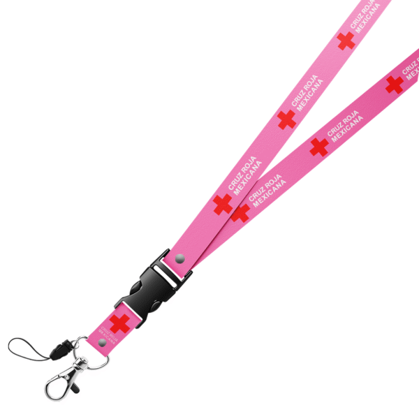 Porta Gafete Lanyard Cruz Roja Portagafete Portacredencial