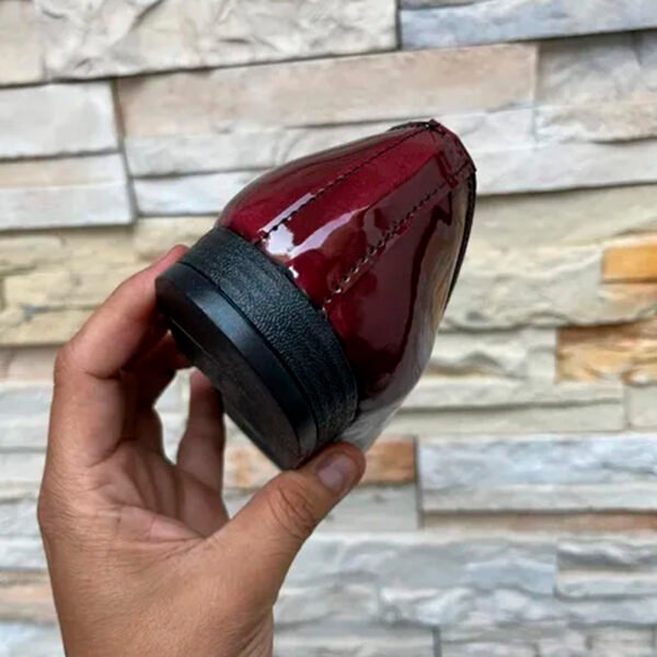 Zapato zanthy shoes slipper charol vino modelo 02 loafer mocasin calzado para caballero estilo vestir